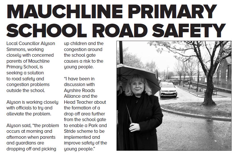 Mauchlin Primary School, Standing up for road saftey
