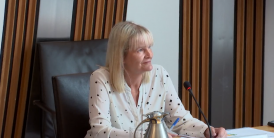 Sharon at her desk in the audit office